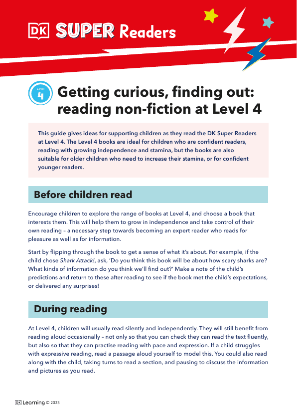 Level 4 Reading Guidance
