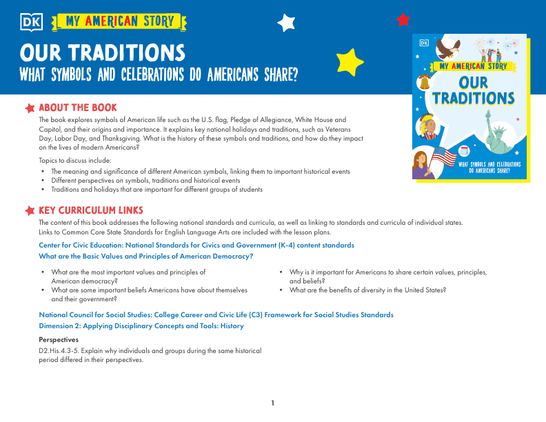Lesson Plan: Our Traditions (My American Story) 
