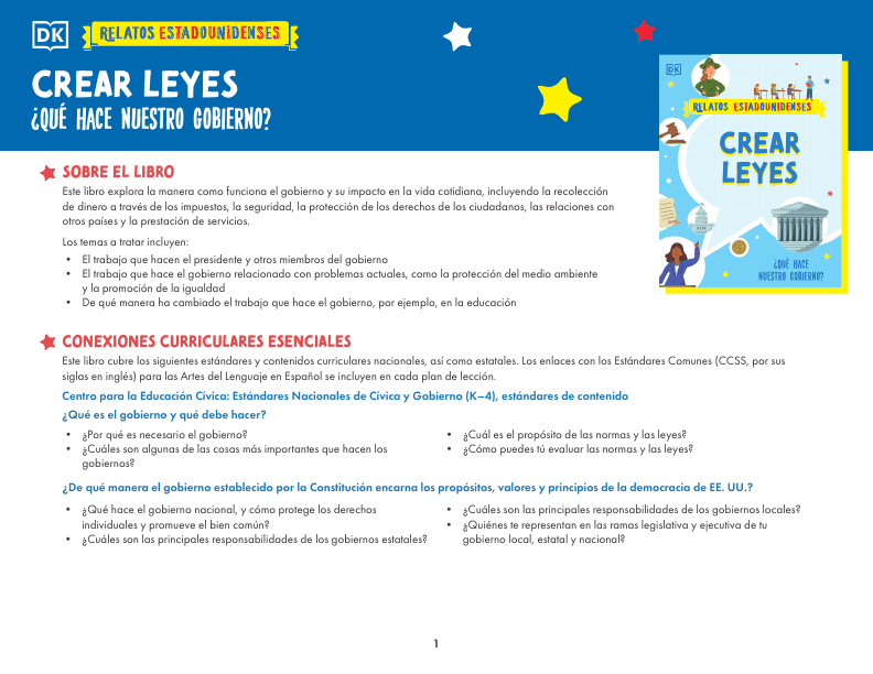 Lesson Plan: Crear leyes (Making the Rules) (My American Story)
