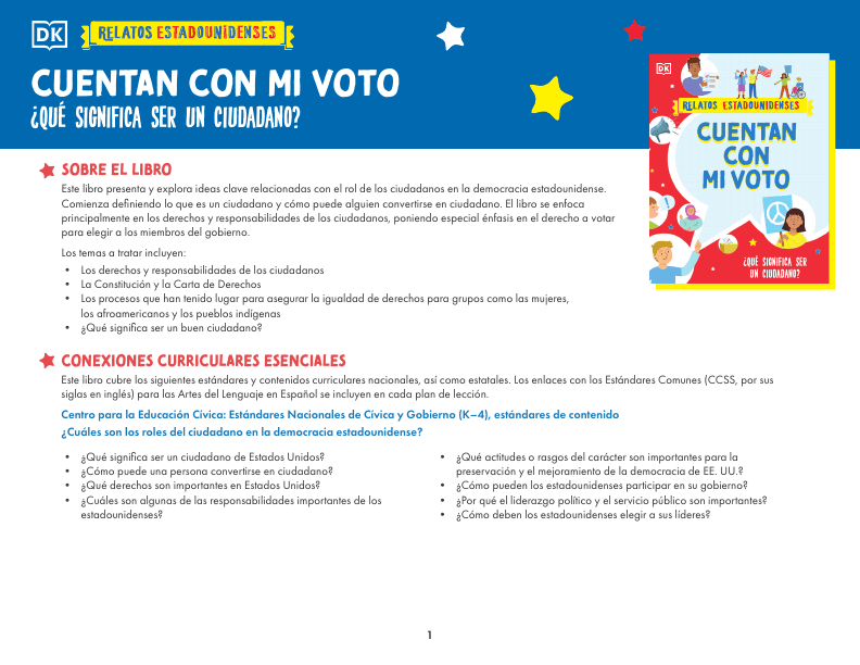 Lesson Plan: Cuentan con mi voto (How My Vote Counts) (My American Story)